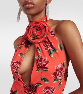 Top con aberturas y apliques florales | Magda Butrym