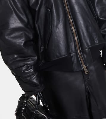 Oversize-Bomberjacke aus Leder | Balenciaga