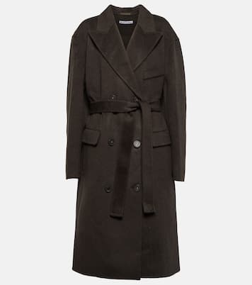 Abrigo cruzado en mezcla de lana y alpaca | Acne Studios