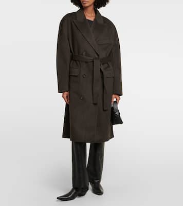Abrigo cruzado en mezcla de lana y alpaca | Acne Studios