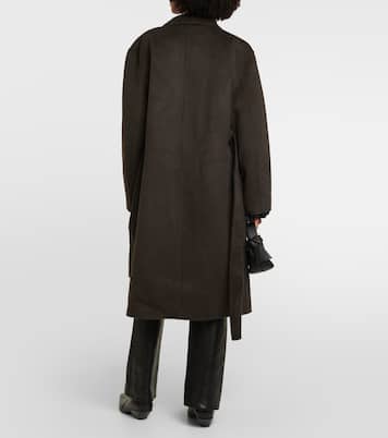 Abrigo cruzado en mezcla de lana y alpaca | Acne Studios