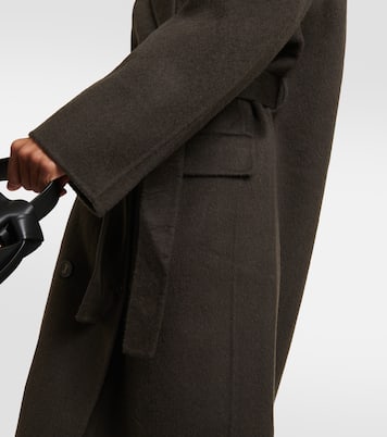 Abrigo cruzado en mezcla de lana y alpaca | Acne Studios