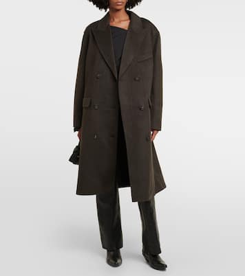 Abrigo cruzado en mezcla de lana y alpaca | Acne Studios