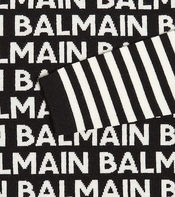 Jersey en mezcla de lana con logo | Balmain Kids