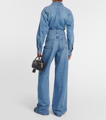 Jeans a gamba larga e vita alta | Miu Miu