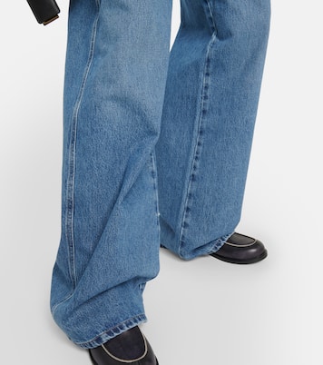 Jeans a gamba larga e vita alta | Miu Miu