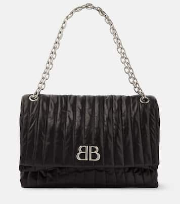 Monaco Large leather shoulder bag | Balenciaga