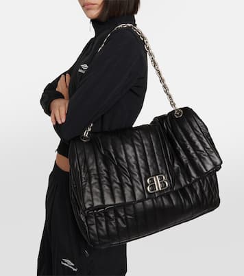 Monaco Large leather shoulder bag | Balenciaga