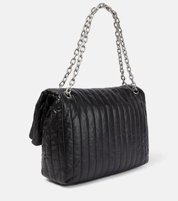 Monaco Large leather shoulder bag | Balenciaga