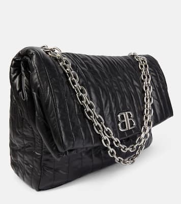 Monaco Large leather shoulder bag | Balenciaga