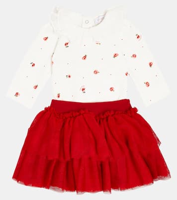 Baby - Abito in cotone e tulle | Monnalisa
