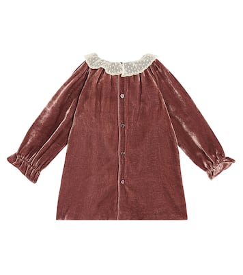 Baby - Abito Teale in velluto | Bonpoint