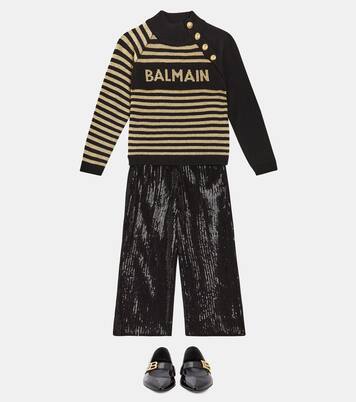 Hose mit Pailletten | Balmain Kids