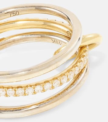 Anello Sonny in oro bianco e giallo 18kt con diamanti | Spinelli Kilcollin