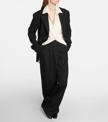Roan high-rise wool wide-leg pants | The Row