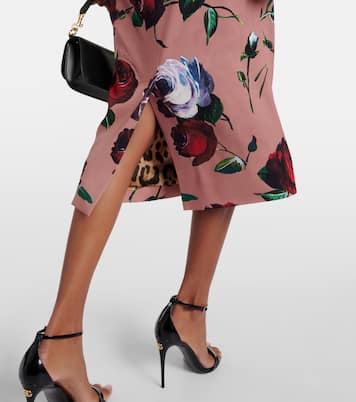 Gonna midi in charmeuse di misto seta | Dolce&Gabbana