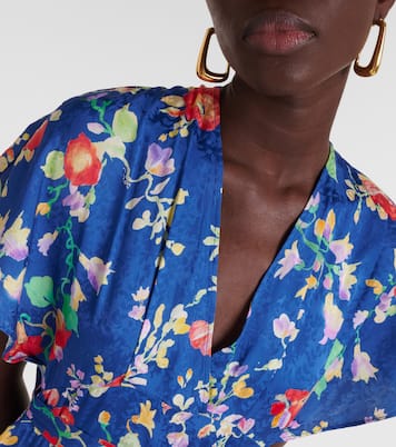 Abito midi Sadie in jacquard di raso | Rixo