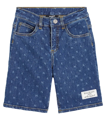 Shorts de denim con logo | Balmain Kids