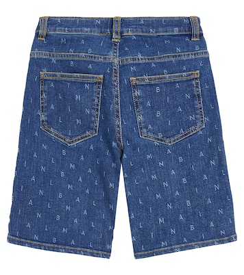 Shorts de denim con logo | Balmain Kids