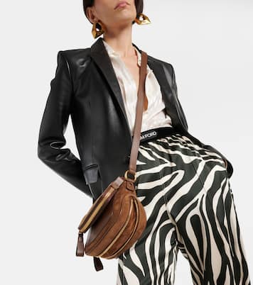 Borsa a tracolla in suede e pelle | Tom Ford