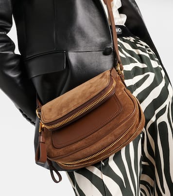 Borsa a tracolla in suede e pelle | Tom Ford