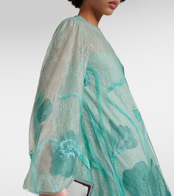 Abito lungo Yesenia in tulle con ricamo | Costarellos