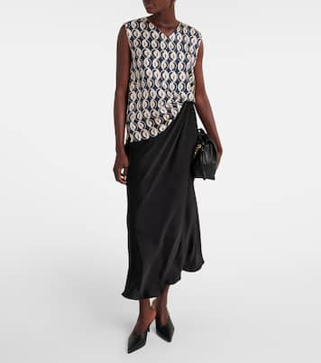 Top Timetop in seta con stampa | 'S Max Mara