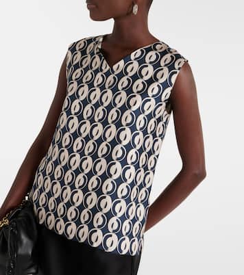 Top Timetop in seta con stampa | 'S Max Mara