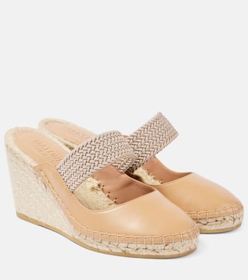 Sandali espadrillas Siena 70 in pelle con zeppa | Malone Souliers