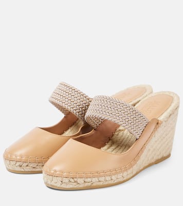 Sandali espadrillas Siena 70 in pelle con zeppa | Malone Souliers