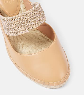 Sandali espadrillas Siena 70 in pelle con zeppa | Malone Souliers