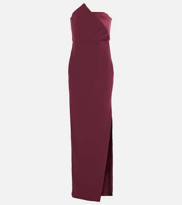 Asymmetric satin crêpe gown | Roland Mouret