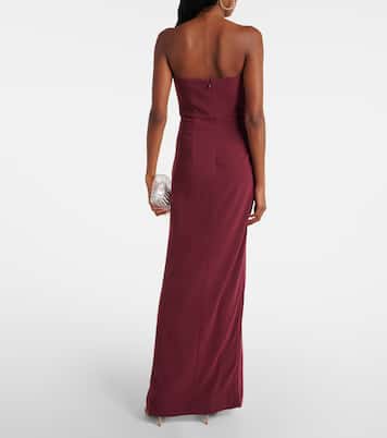 Asymmetric satin crêpe gown | Roland Mouret