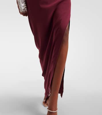 Asymmetric satin crêpe gown | Roland Mouret