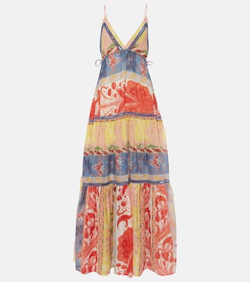 Vestido largo de algodón y seda | Etro