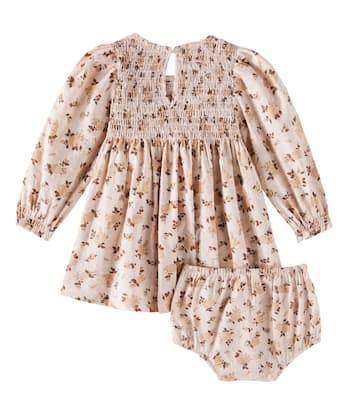 Bebé - vestido Capri de algodón floral fruncido | Rylee + Cru