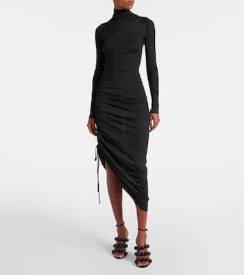 Draped wool turtleneck dress | Alaïa