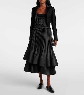 Veste raccourcie en laine, mohair et soie | Noir Kei Ninomiya
