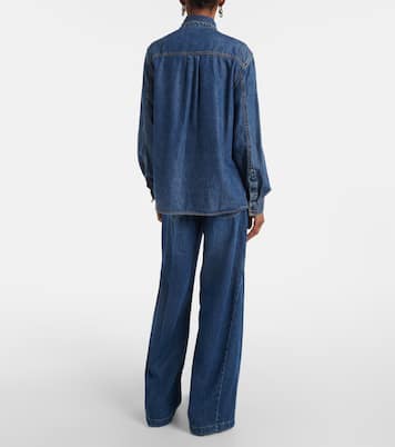 Schluppenbluse Secretary aus Denim | Frame