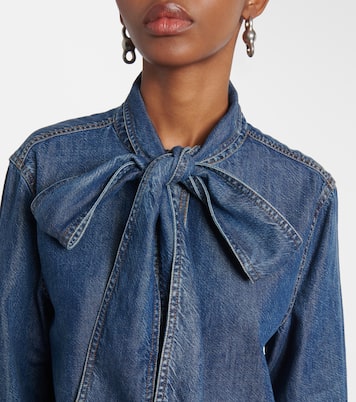 Schluppenbluse Secretary aus Denim | Frame