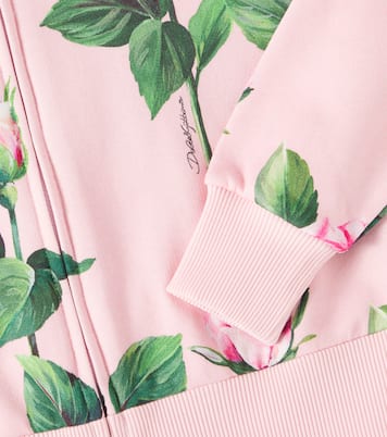 Felpa in jersey di cotone con stampa | Dolce&Gabbana Kids
