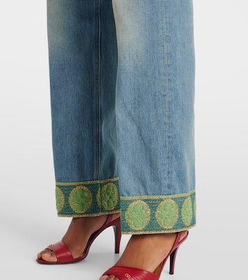Jean droit à finitions en jacquard | Valentino