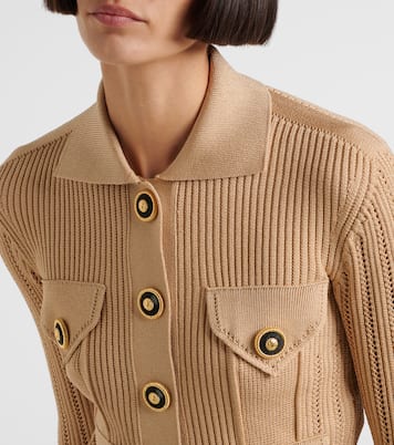 Cardigan in maglia a coste | Balmain