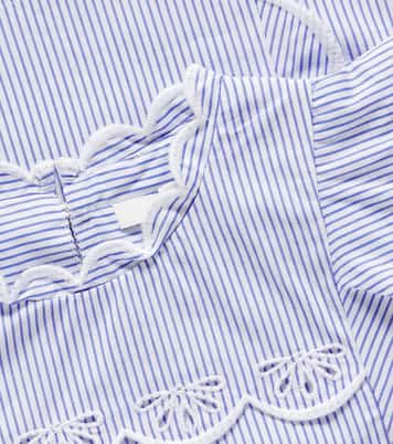 Besticktes Top aus Baumwollpopeline | Chloé Kids