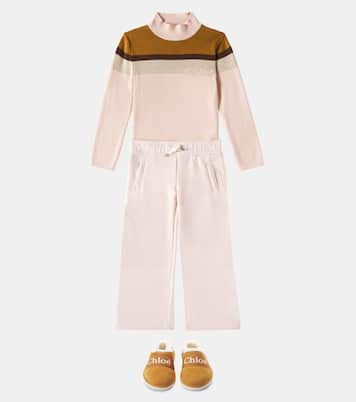 Cotton jersey sweatpants | Chloé Kids