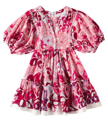 Abito Aria in cotone con volant | Poupette St Barth Kids