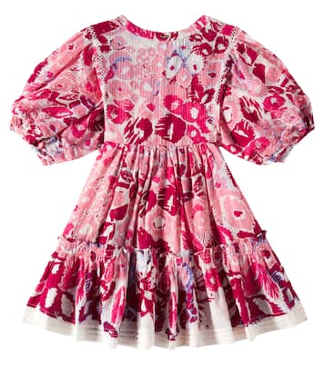 Abito Aria in cotone con volant | Poupette St Barth Kids