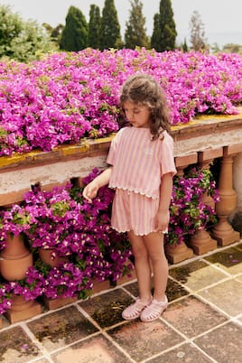 Shorts Clemoune in cotone e lino a righe | Louise Misha