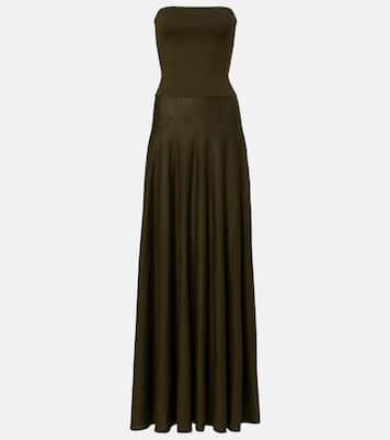 Linen-blend bustier dress | Alaïa
