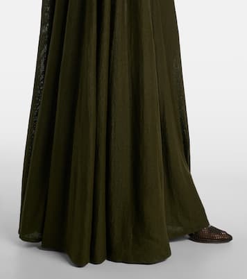 Linen-blend bustier dress | Alaïa